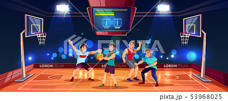 background with people playing basketball 53968025