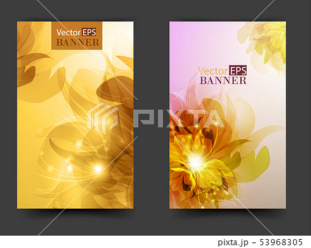 Flower vector background brochure template 53968305