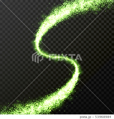 Green glitter wave vector shiny particles trail 53968984