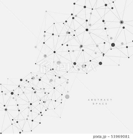 Connection science molecule background with network lines and dots Connection science molecule background with network lines and dots 53969081