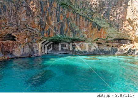Sailboat off the coast of Sardinia - Italy 53971117