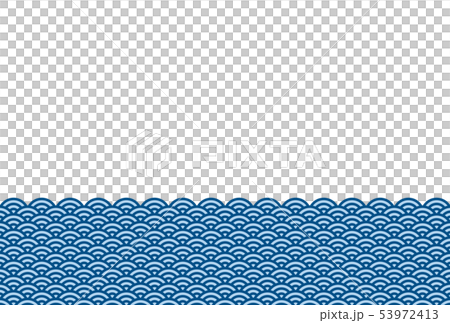 藍色海波動圖式雙色的拷貝空間 53972413