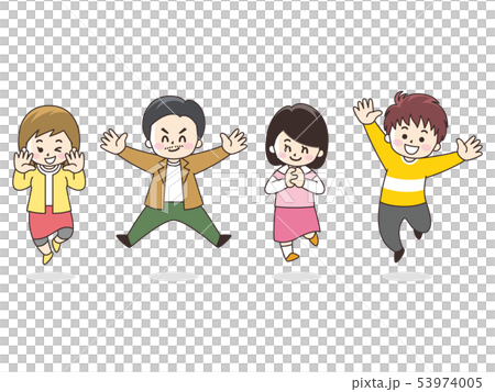 Young man jumping with smile Young man jumping with smile 53974005