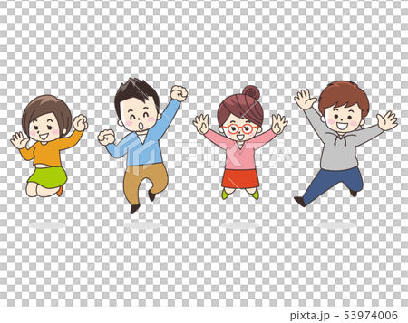 Young man jumping with smile Young man jumping with smile 53974006