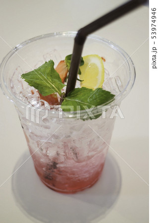 Refreshment drink with iced mix berry soda 53974946