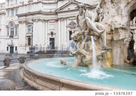 Fountain of the Four Rivers in the Piazza Navona Fountain of the Four Rivers in the Piazza Navona 53976397