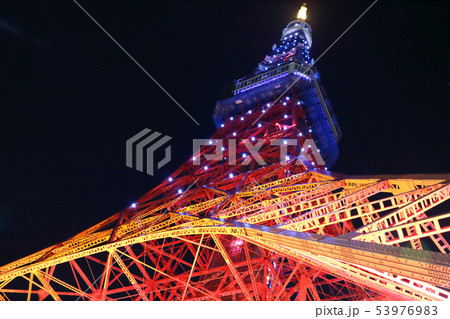 東京タワー サムライブルー仕様2018_1 東京タワー サムライブルー仕様2018_1 53976983