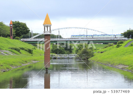 利根運河　水位観測塔　千葉県 53977469