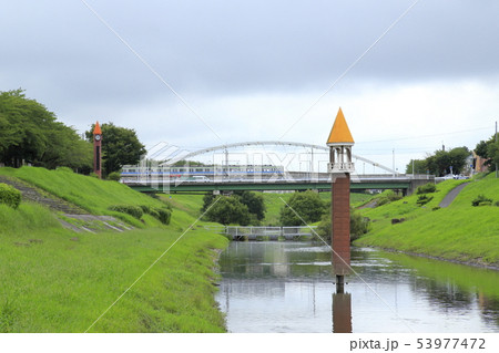 利根運河 水位観測塔 千葉県 利根運河 水位観測塔 千葉県 53977472
