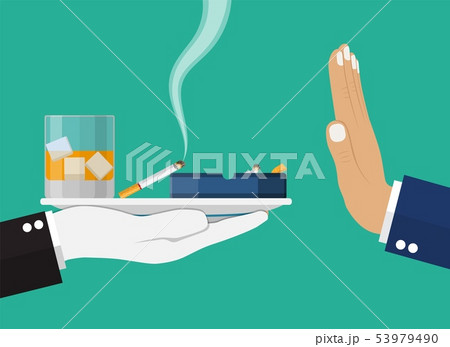 Alcohol and tobacco abuse concept. 53979490