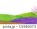 ちぎり絵風　丘 53980073