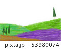 ちぎり絵風　丘 53980074