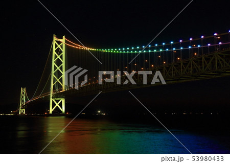 明石海峡大橋 ライトアップ 明石海峡大橋 ライトアップ 53980433