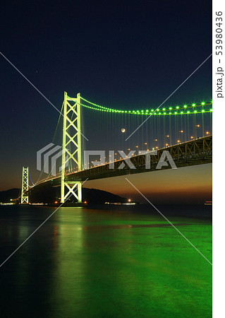 明石海峡大橋 ライトアップ 明石海峡大橋 ライトアップ 53980436