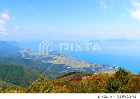 びわ湖テラスからの眺め、、びわ湖バレイ、美しい風景、滋賀県 びわ湖テラスからの眺め、、びわ湖バレイ、美しい風景、滋賀県 53981842