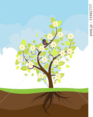 Stylized Spring Tree 53982777