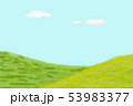ちぎり絵風　丘 53983377