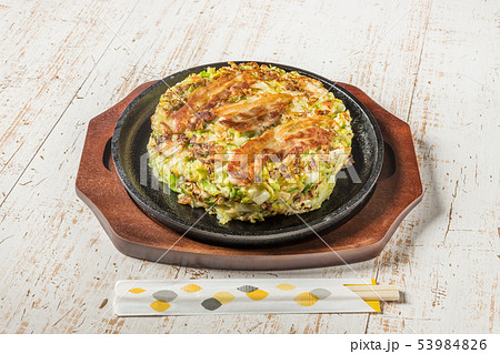 お好み焼き Okonomiyaki is a Japanese-style pancake お好み焼き Okonomiyaki is a Japanese-style pancake 53984826