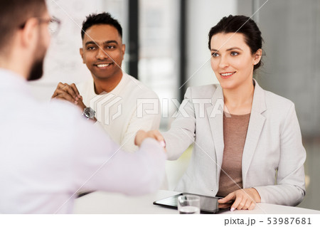 recruiters having interview with employee recruiters having interview with employee 53987681