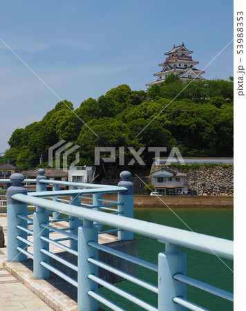 新舞鶴橋から唐津城(佐賀県:唐津市) 新舞鶴橋から唐津城(佐賀県:唐津市) 53988353