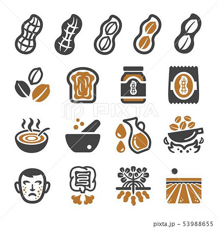 peanut icon set peanut icon set 53988655