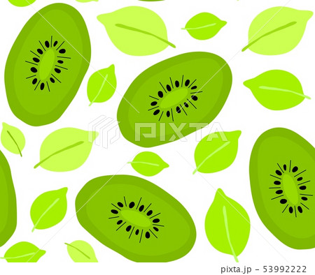 Seamless summer pattern with fruits,kiwi, leaves. Vector illustration Seamless summer pattern with fruits,kiwi, leaves. Vector illustration 53992222