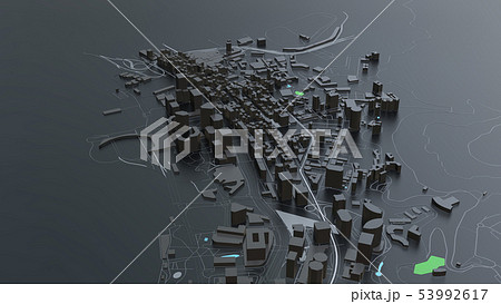3D futuristic city architecture 3D futuristic city architecture 53992617