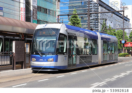 岡山の路面電車　9200型　岡山駅前　岡山県 53992618
