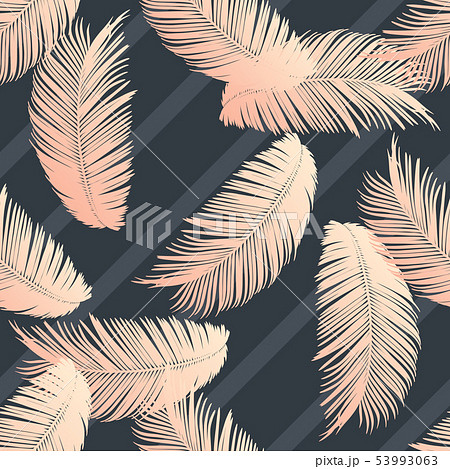 Floral seamless pattern. Palm branch ink sketch 53993063