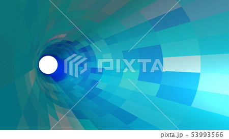 CGパーティクル　筒状に広がるモザイク模様 53993566