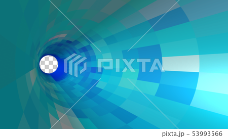 CGパーティクル　筒状に広がるモザイク模様 53993566