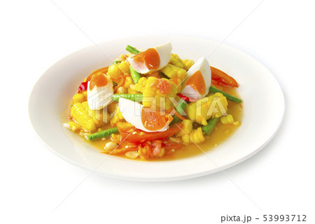 Corn Spicy salad with salt eggs Corn Spicy salad with salt eggs 53993712