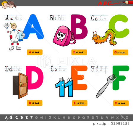 educational cartoon alphabet letters for kids 53995182