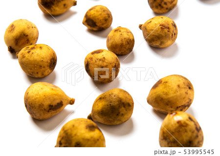 Langsat tropical fruit isolated on white 53995545