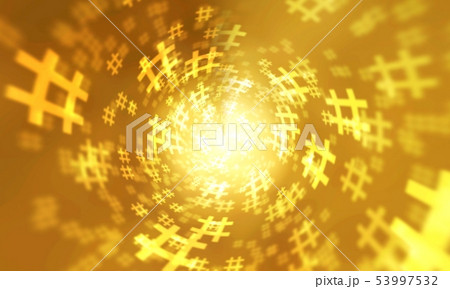 Gold hashtag random pattern background. Gold hashtag random pattern background. 53997532