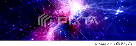 Line and dot pattern and colorful space Line and dot pattern and colorful space 53997575
