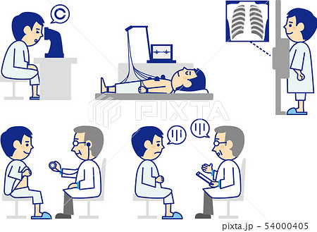 健康診断 セットのイラスト素材