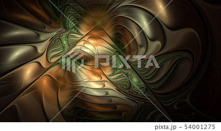 Abstract exotic flower with textured petals. 54001275