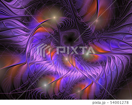 Fractal illustration of bright background with 54001278