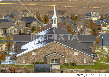 Mormon LDS Church in Utah Valley with snow Mormon LDS Church in Utah Valley with snow 54001704