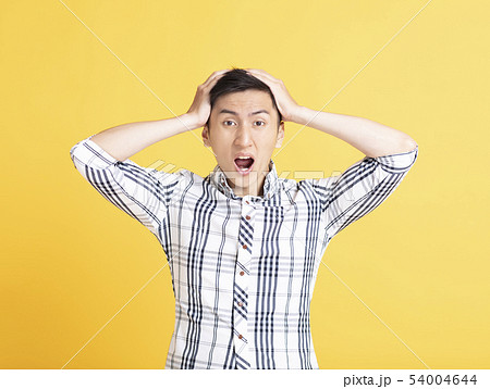 Portrait of Amazed excited funny Man Portrait of Amazed excited funny Man 54004644