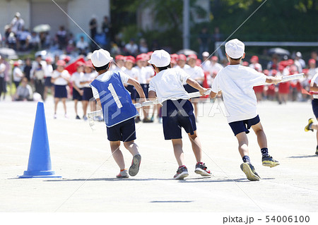 運動会 台風の目の写真素材