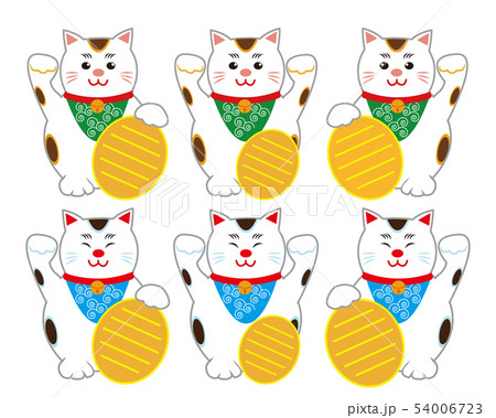 猫　招き猫　小判　 54006723