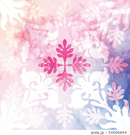 ハワイアンキルトのパターン トロピカル 背景イラスト テクスチャ 夏のイメージのイラスト素材