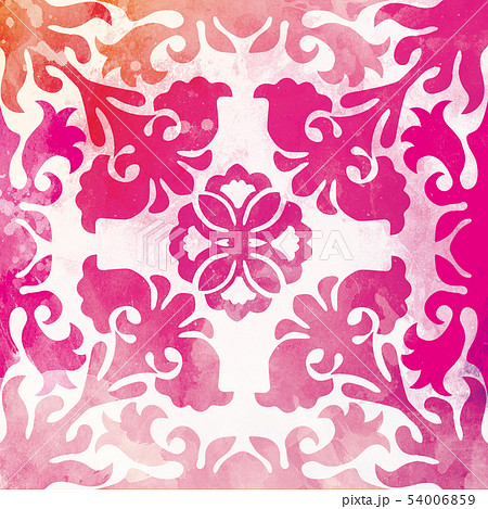 ハワイアンキルトのパターン トロピカル 背景イラスト テクスチャ 夏のイメージのイラスト素材