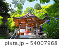 高畑不動尊大師堂と紫陽花の花 54007968