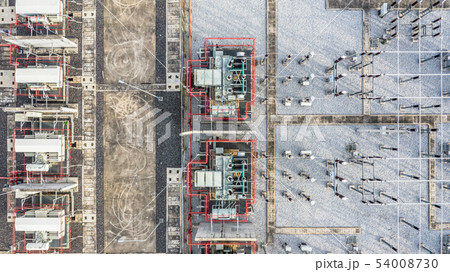 Aerial view part of electric station engineering 54008730