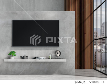 interior living room with smart tv, sofa 54008984