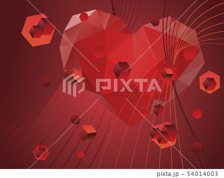Valentins Day Greeting with 3d Heart 54014003
