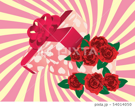 Roses in heart shaped box Roses in heart shaped box 54014050